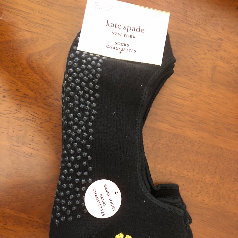 Kate spade black yoga socks